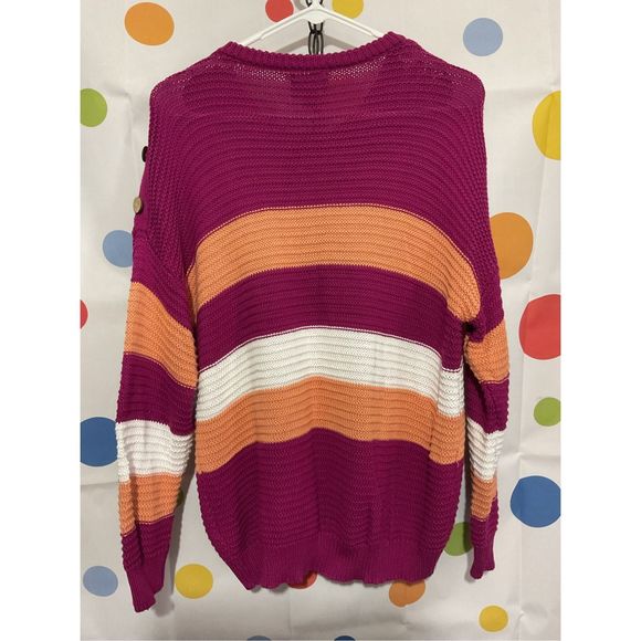 Lumiere Size M Multi Color Sweater Pretty! 🍎🍓 - Picture 7 of 11
